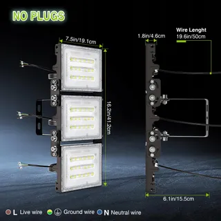 STASUN LED Schijnwerper 150W 15000lm IP66 Waterdicht 6000K — miniatuur 6