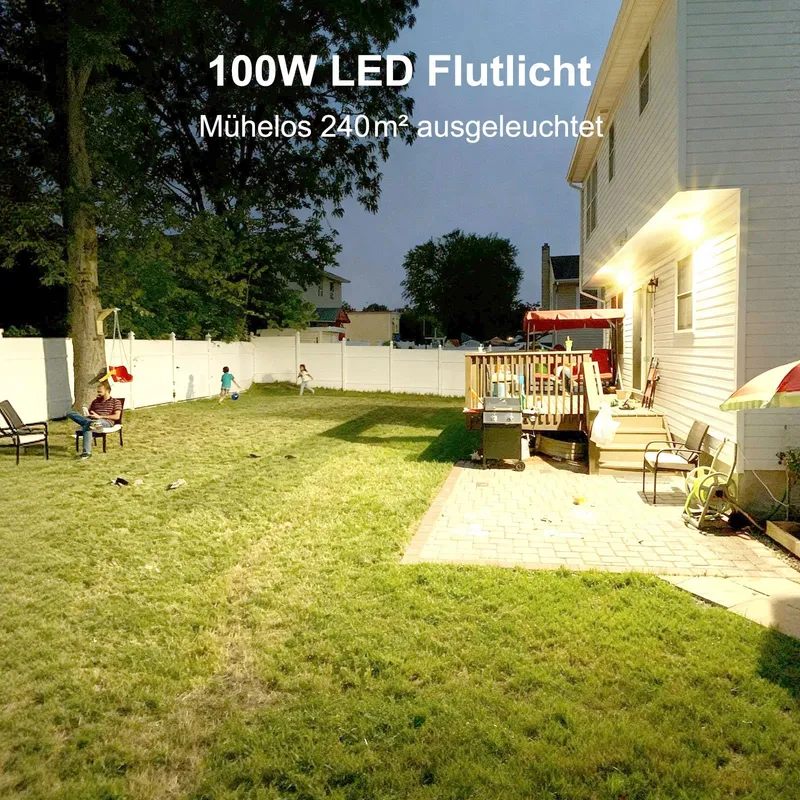 HOPEDAMAI LED Schijnwerper 100W 14000lm 3000K IP67 Warmwit Tuin Garage — foto 2