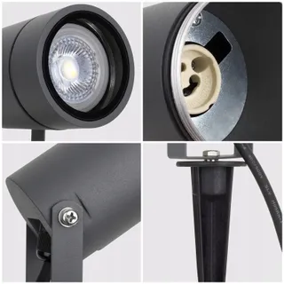 DAWALIGHT Tuinspot LED GU10 IP65 4 Stuks 5W 3000K Aluminium — miniatuur 6