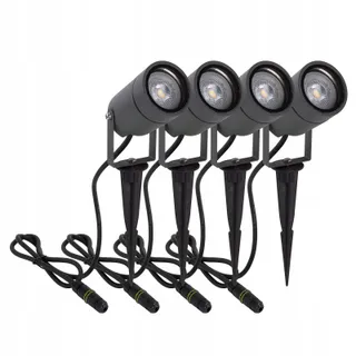 DAWALIGHT Tuinspot LED GU10 IP65 4 Stuks 5W 3000K Aluminium — miniatuur 1