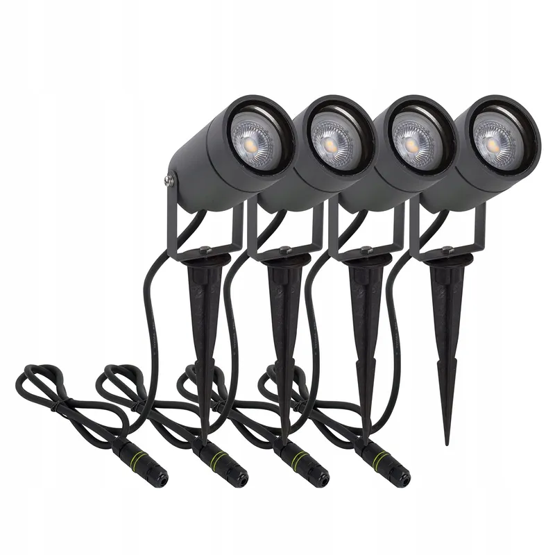 DAWALIGHT Tuinspot LED GU10 IP65 4 Stuks 5W 3000K Aluminium — foto 1
