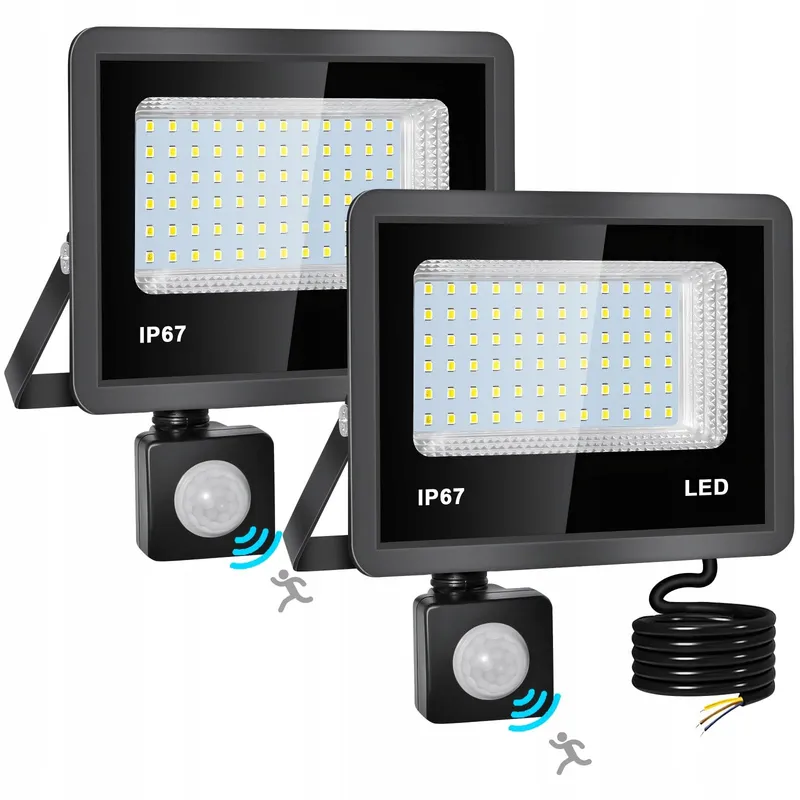 INDMIRD LED Schijnwerper 30W Bewegingsmelder 3000lm IP67 2 Stuks — foto 1