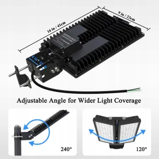 HOPEDAMAI LED Straatlamp 200W 28000lm 6500K IP67 230V Mast — miniatuur 6