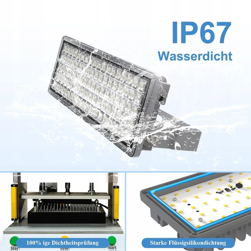 POWFUL LED Schijnwerper 100W 14000lm 6500K IP67 Verstelbaar Tuin Garage — foto 4