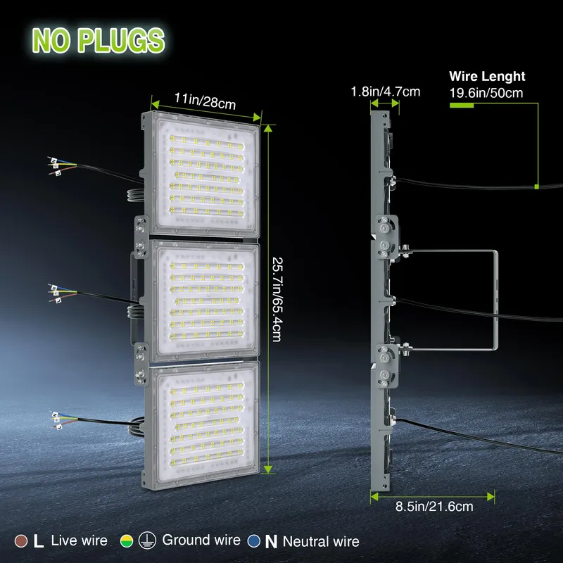 STASUN LED Schijnwerper 480W 40800lm 6000K IP66 Verstelbaar Stadion — foto 6
