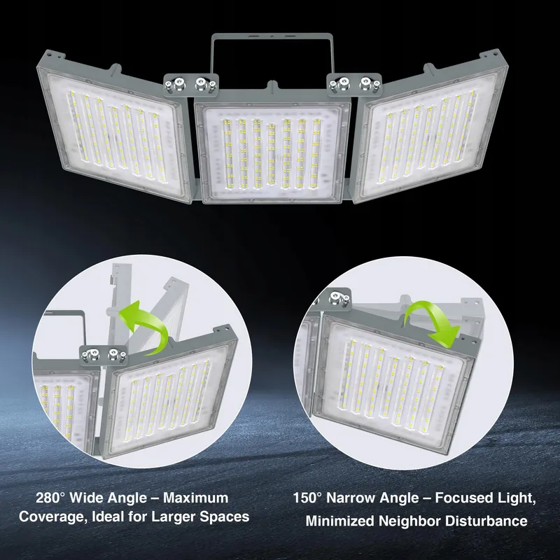 STASUN LED Schijnwerper 480W 40800lm 6000K IP66 Verstelbaar Stadion — foto 2