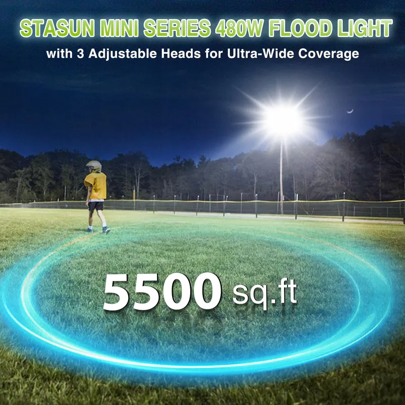 STASUN LED Schijnwerper 480W 40800lm 6000K IP66 Verstelbaar Stadion — foto 4