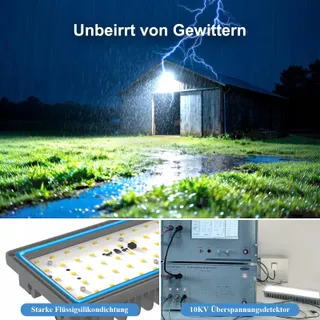 POWFUL LED Schijnwerper 200W 28000lm IP67 Koudwit Tuin — miniatuur 4