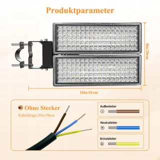 SUFUYA LED Buitenlamp Verstelbaar 2 Koppen 200W 28000lm IP67 — miniatuur 7