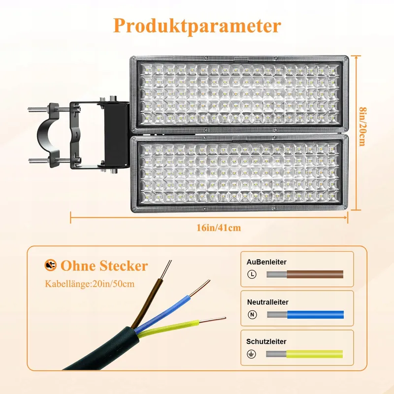 SUFUYA LED Buitenlamp Verstelbaar 2 Koppen 200W 28000lm IP67 — foto 7