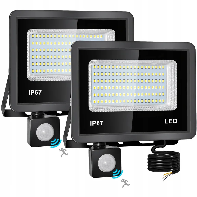 INDMIRD LED Schijnwerper Bewegingsmelder 2 Stuks 50W IP67 6500K — foto 1