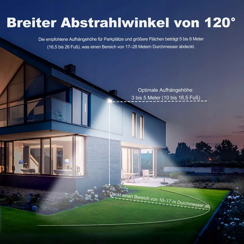 PSATFITO LED Schijnwerper 50W 5400LM IP66 6000K Garage 2 Stuks — foto 3