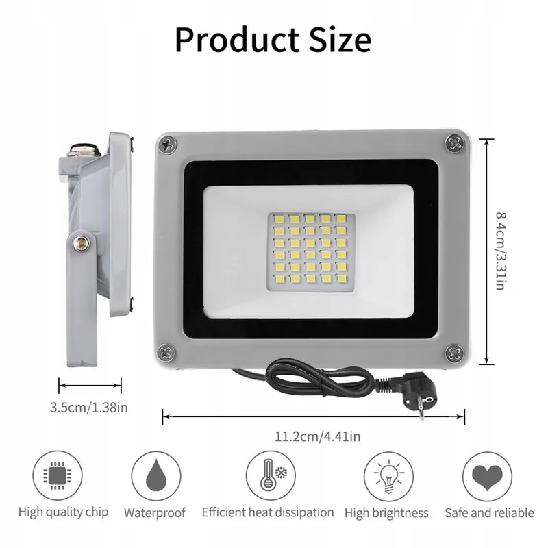 PAPASBOX LED Schijnwerper Buiten 30W 6000K IP65 Waterdicht — foto 2