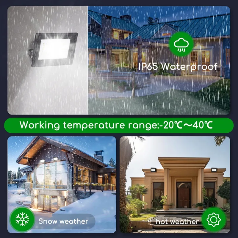 AIGOSTAR LED Schijnwerper 30W 2 Stuks 4000K IP65 Tuin Garage — foto 4