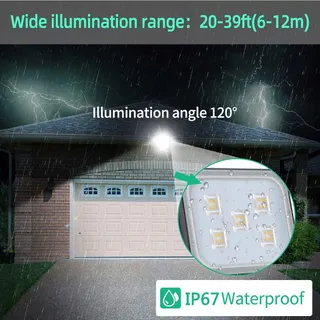 PAPASBOX LED Schijnwerper Warm IP65 Waterdicht Tuin Garage 30W — miniatuur 9