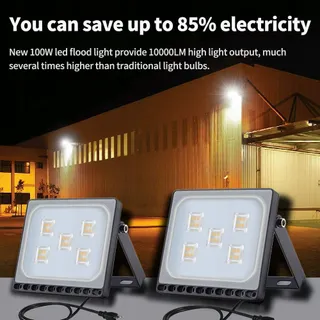 PAPASBOX LED Schijnwerper Warm IP65 Waterdicht Tuin Garage 30W — miniatuur 4