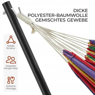YAHEETECH Hangmat Set Verstelbaar 2-3 Personen 205kg Regenboog — miniatuur 8
