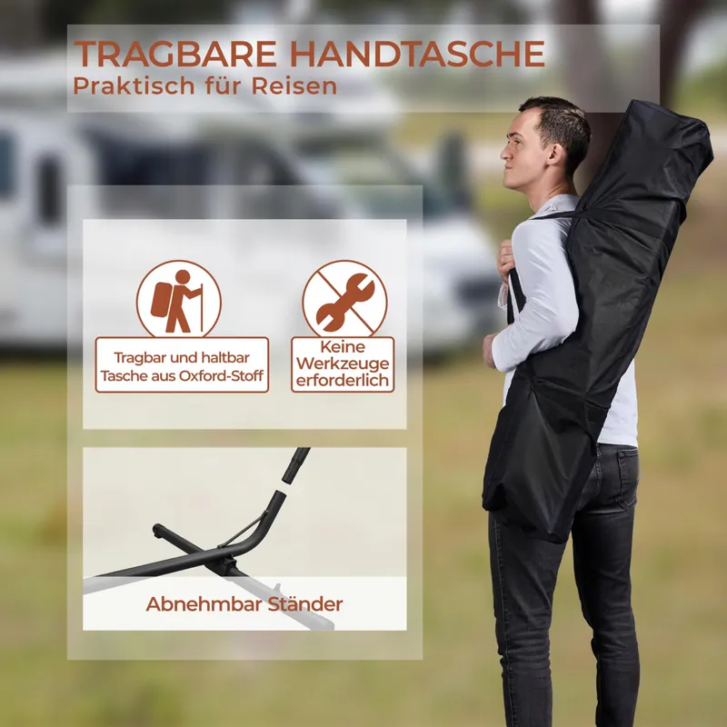 YAHEETECH Hangmat Set Verstelbaar 2-3 Personen 205kg Regenboog — foto 4
