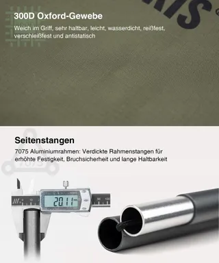 ONETIGRIS SUPRAGRIS Opvouwbaar Veldbed Licht Tot 180kg Camping Outdoor — miniatuur 6