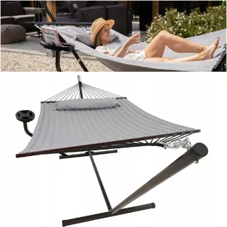 VITA5 Hangmatset 2 Personen 200kg met Standaard Tafel — miniatuur 1