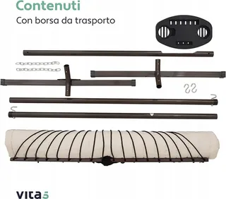 VITA5 Hangmatset 2 Personen 200kg Balkon Tuin Zwembad Versie 1 — miniatuur 9