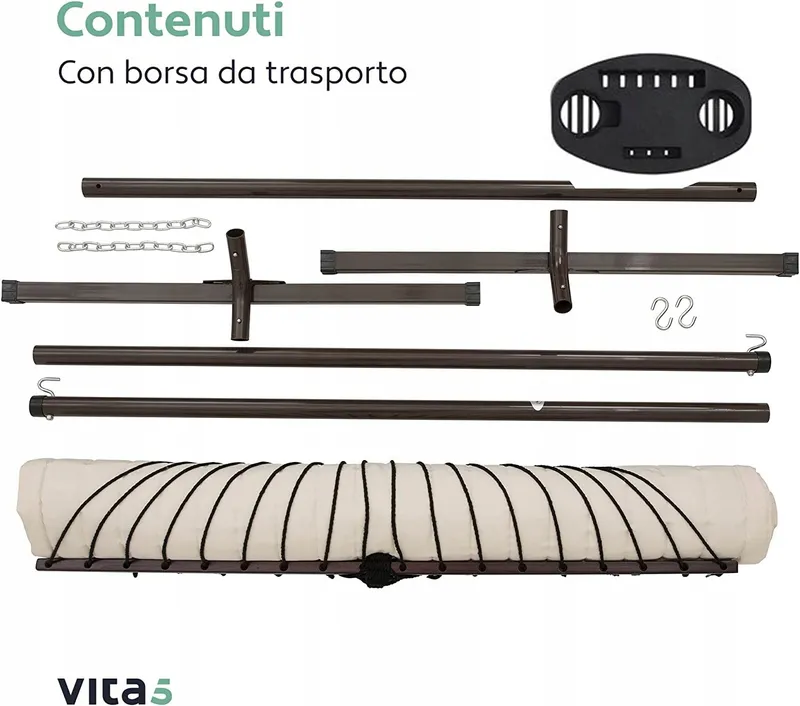 VITA5 Hangmatset 2 Personen 200kg Balkon Tuin Zwembad Versie 1 — foto 9