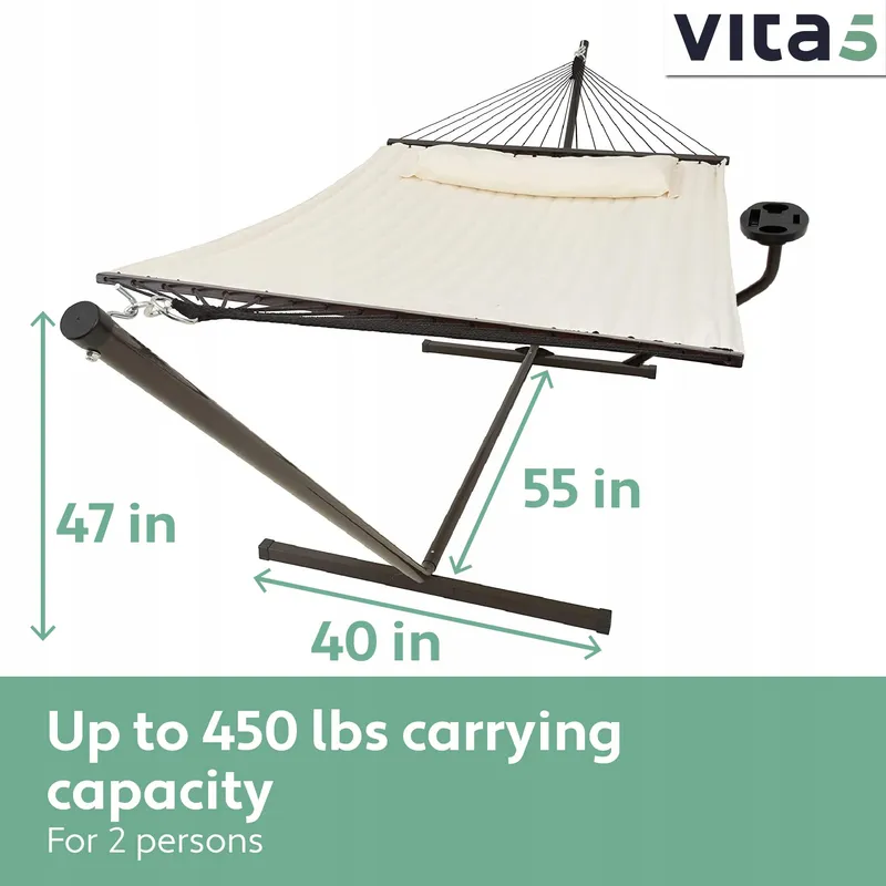 VITA5 Hangmatset 2 Personen 200kg Balkon Tuin Zwembad Versie 1 — foto 3