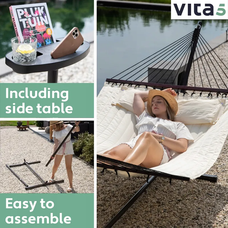 VITA5 Hangmatset 2 Personen 200kg Balkon Tuin Zwembad Versie 1 — foto 2