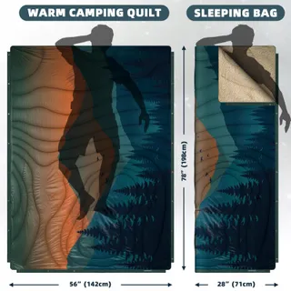 KAWAGEBO Campingdeken Outdoor Licht Waterafstotend Wandelen Reizen — miniatuur 4