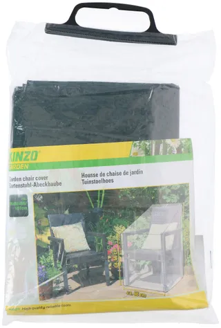 KINZO GARDEN Tuinstoelhoes 66x66x107cm Polyester Zwart — miniatuur 4