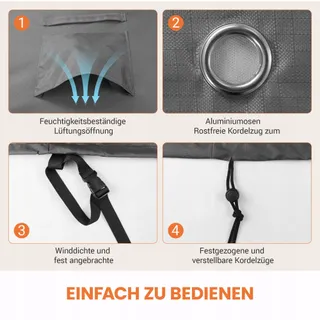 Hangstoelhoes Waterdicht UV-Bestendig 128x105x140cm — miniatuur 4