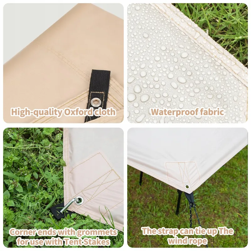 OUTDOOR Zeiltentbodem Waterdicht Licht met Ringen 3,3x3,3M — foto 5