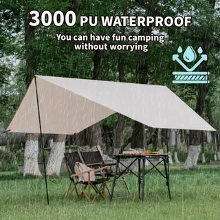 OUTDOOR Zeiltentbodem Waterdicht Licht met Ringen 3,3x3,3M — miniatuur 4