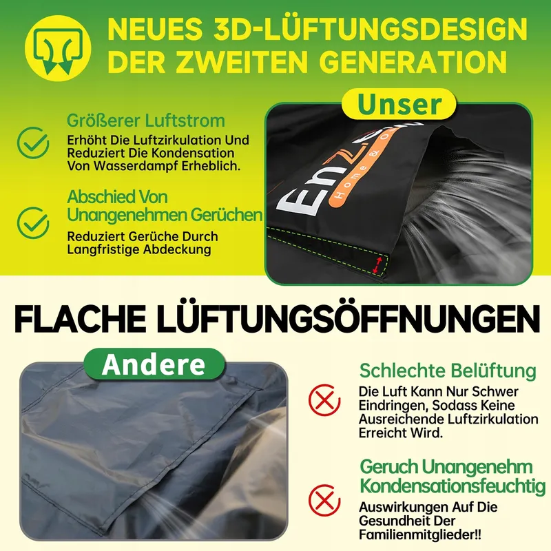 ENZENO Tuinmeubelhoes Waterdicht 180x120x74cm Winter 420D — foto 5
