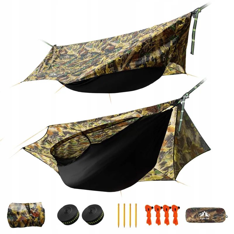 NIGHT CAT Hangmattent 1 Persoon Licht Draagbaar Klamboe Tarp — foto 1