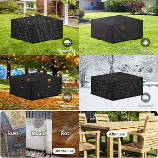 LAMUNI Hoes Tuinmeubelen Waterdicht 420D Oxford 220x180x80cm — miniatuur 5