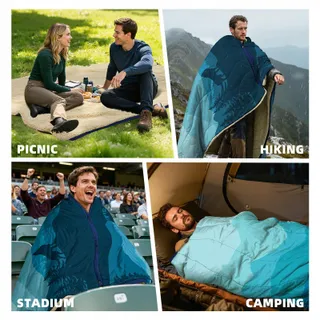 KAWAGEBO Campingdeken Licht Waterdicht Reizen 200x145cm — miniatuur 9
