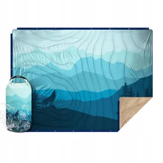 KAWAGEBO Campingdeken Licht Waterdicht Reizen 200x145cm — miniatuur 1