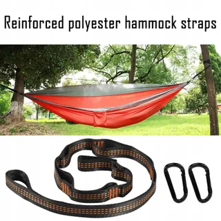 Hangmat Bevestigingsset Met 2 Karabijnhaken Voor Bomen Camping Tuin — miniatuur 5