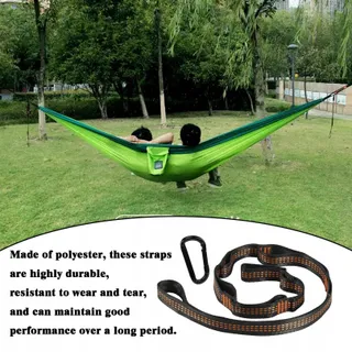 Hangmat Bevestigingsset Met 2 Karabijnhaken Voor Bomen Camping Tuin — miniatuur 6