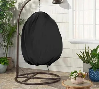 ABDECKPLANE Waterdichte Hoes Hangstoel 190x115cm Zwart — miniatuur 4