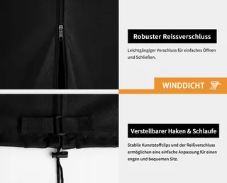 DOKON Hoes voor Hangstoel Waterdicht Rits UV 190x115cm — miniatuur 6