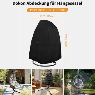DOKON Hoes voor Hangstoel Waterdicht Rits UV 190x115cm — miniatuur 2