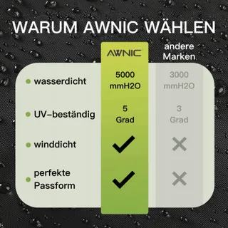 AWNIC Hoes voor Ligstoel Waterdicht 420D Oxford 200x75x40/70cm — miniatuur 6