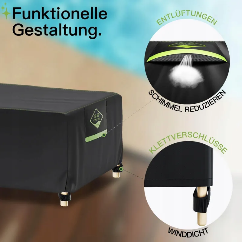 AWNIC Hoes voor Ligstoel Waterdicht 420D Oxford 200x75x40/70cm — foto 5