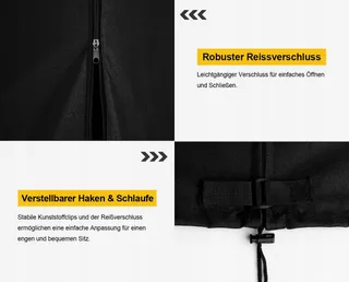 DOKON Beschermhoes Hangstoel Waterdicht Rits Koord 190x115cm — miniatuur 6