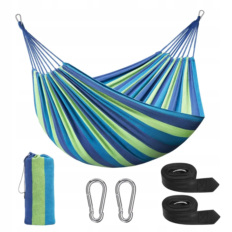 SIGNSTEK Hangmat Meerdere Personen 230x150cm 300kg Reizen Camping Blauw — foto 1