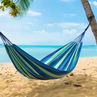 SIGNSTEK Hangmat Meerdere Personen 230x150cm 300kg Reizen Camping Blauw — miniatuur 6