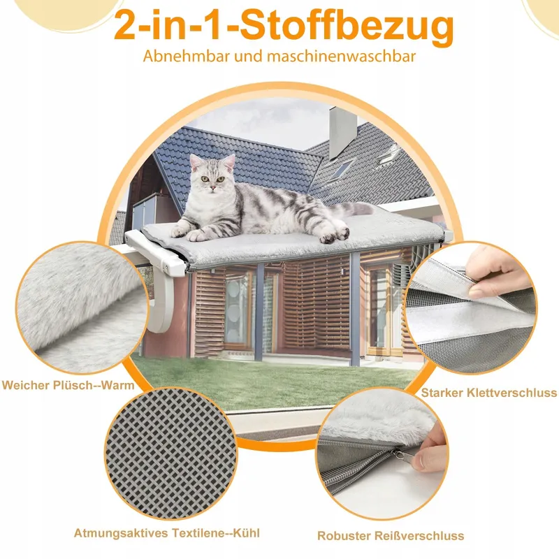 GUUSII HOME Kattenhangmat Radiator Raam 56x34,5cm — foto 7