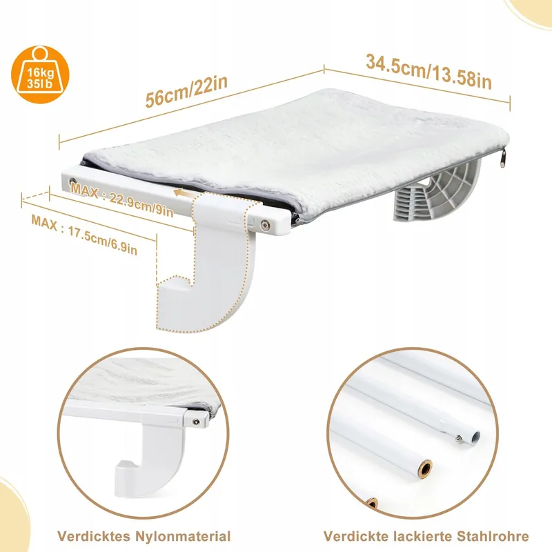 GUUSII HOME Kattenhangmat Radiator Raam 56x34,5cm — foto 3